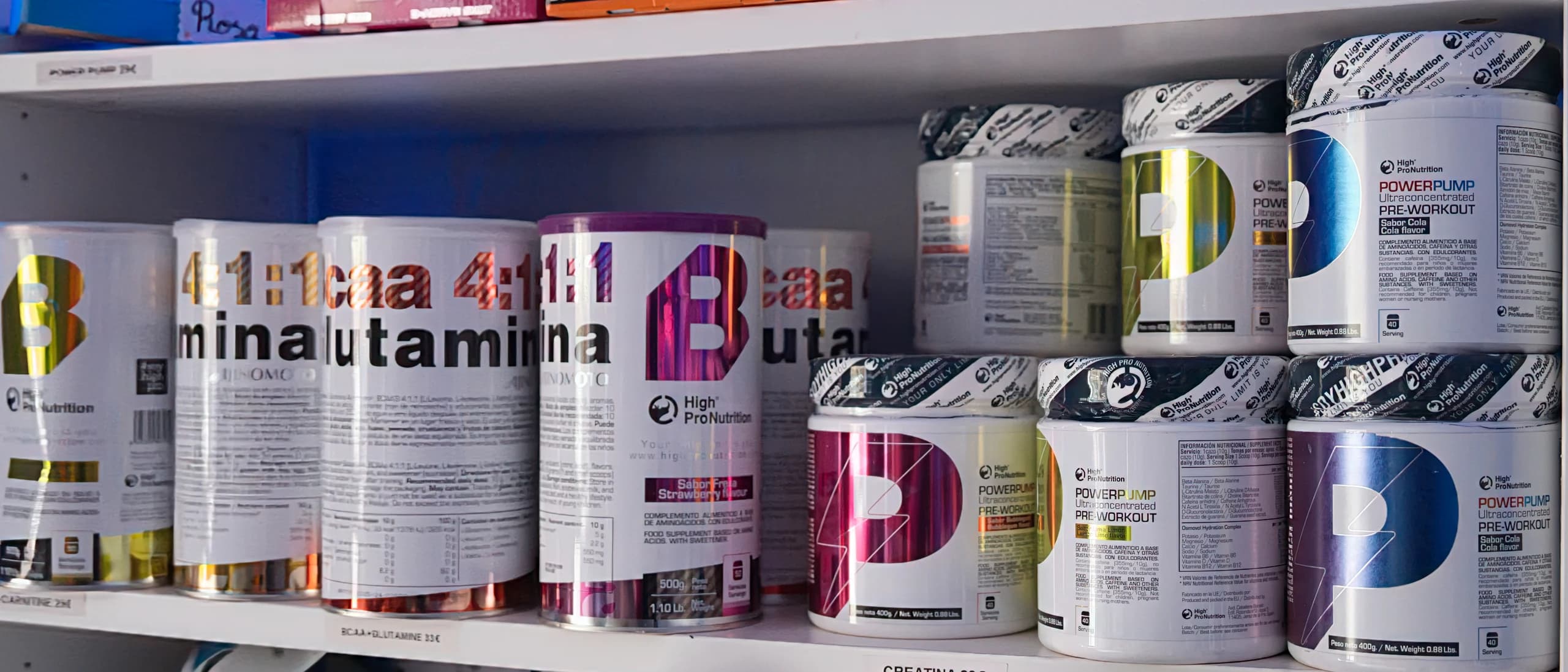 Zona de nutrición y suplementos de Elite Sport Center
